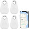 TOTMOX 4X Smart Tracker Key Finder Localisateur Bluetooth sans Fil Anti Perte Alarme Capteur Dispositif Télécommande pour Enfant Localisation Téléphone Portefeuilles Bagages Article Finder, Blanc