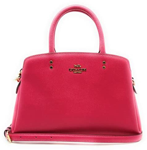 COACH Damen Mini Lillie Carryall (Crossgrain Leather - Bold Pink), Pink
