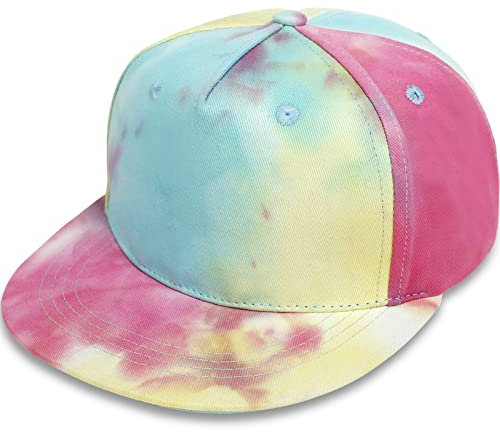 Malaxlx Tie Dye Rosenrot Baby Baseball Cap Kleinkinder Sonnenhut UV Schutz Sommerhut Verstellbar Kinder Snapback Cap Baseballkappe Schirmmütze für 2-4 Jahren Mädchen Jungen