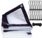 2x2m Clear tarpaulin Waterproof heavy duty,with eyelets tarpaulin Cover,Windproof transparent tarpaulin Cover,For plant greenhouses, gardens and balconies,with 14 Bungee Balls and 6 M Ropes