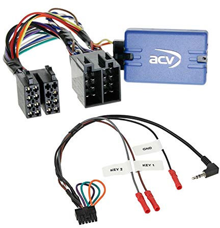 Lenkradfernbedienung Adapter Interface LFB Multi-Anschluss passend für Peugeot 206 2002-2007 kompatibel mit verschiedenen Autoradios