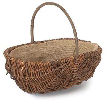 Red Hamper G048/3 Brown Large Oval Unpeeled Willow Garden Trug