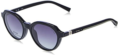 Sting Unisex SSJ706 Sunglasses, Total Shiny Black, 48