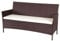 Mendler 3-Sitzer Poly-Rattan Gartenbank Halden-AM, Sitzbank - braun-meliert, Kissen Creme