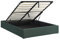 BAÏTA Lit Coffre Sakura Velours Vert forêt sommier 160x200 Inclus