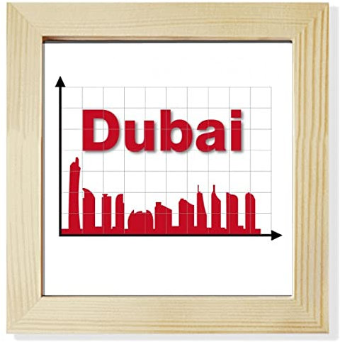 Urban Outline Axis Dubai quadratischer Bilderrahmen Wand Tischplatte Display
