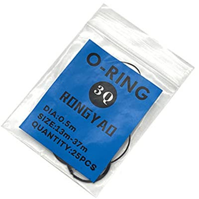 LICHIFIT Uhr Rückseite Abdeckung Dichtungsring wasserdichte Ringdichtungen 0,5/0,6/0,7/0,8 mm elastischer Gummi-O-Ring Schwarz Uhrenreparaturzubehör
