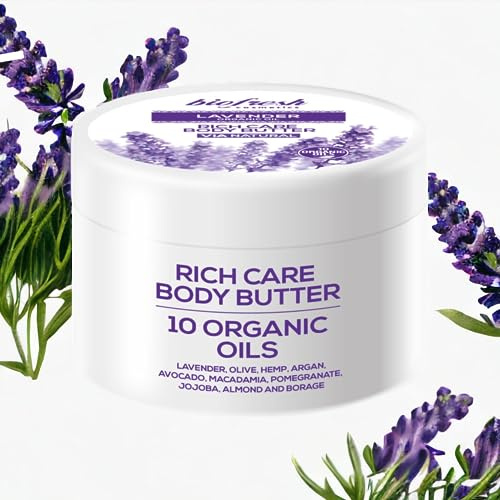 Biofresh cosmetics Via Natural Lavanda - Crema per il corpo con 10 oli biologici