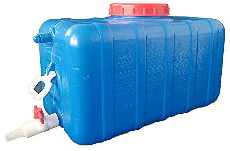 Jericane Eau 45 litres Bleu Bidon d'eau ÉPaississement Réservoir d'eau Potable Portatifs Seau en Plastique Épais PC pour Camping Car Voyage Voiture Maison Fitting