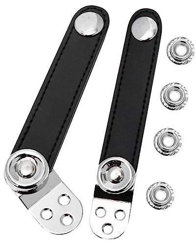 Vaguelly 2 Stück Schnalle Gürtel Akkordeon Balg Schnalle Gürtel Balg Gürtel Akkordeon Gürtel Extender Gurt Zubehör Instrument Schwarz Universal Stahl Akkordeon Balg Riemen