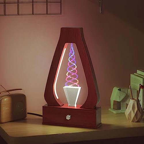 LED Wasserfluss Tischlampe, Anti Gravity Design Tropfen Tischlampe mit 10 RGB Flow Variation Modi Nachttischlampe, Kreatives Nachtlicht mit einem kühlen Vibe (Rot)