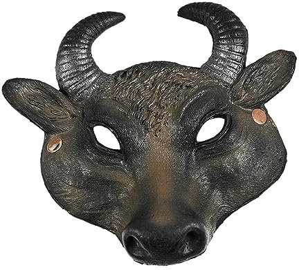 Harilla Büffelmaske, Stier, Cosplay-Maske, Kostüm, dekorative Holloween-Horror-Maske, halbes Gesicht für Maskerade, Kleidung, Zubehör, Bühnenauftritt