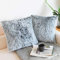 NordECO HOME 2er Set kissenbezüge Kissen Künstlich Pelz Fellkissen Dekorative Deko Kissen Kuschelkissen Flauschig Sofakissen Weich Plüschkissen für Sofa 45x45 cm Schwarz Ombre