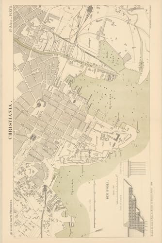 Oslo Christiania Map Journal: Vintage Map Notebook