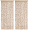 BECHAEO Makramee-Perlenvorhang, Boho-Stil, handgefertigt, Baumwolle, Türvorhang für Tür, Fenster, Holzperlen, Quasten, hängend, Hippie-Raumteiler, Flur, Schrank, Schlafzimmer, Privatsphäre,