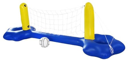 Folpus Ballon Gonflable Jeux de Piscine Gonflable Ensemble de Volley-Ball de Piscine Gonflable Filet de Volley-Ball Gonflable pour Adultes Filles garçons