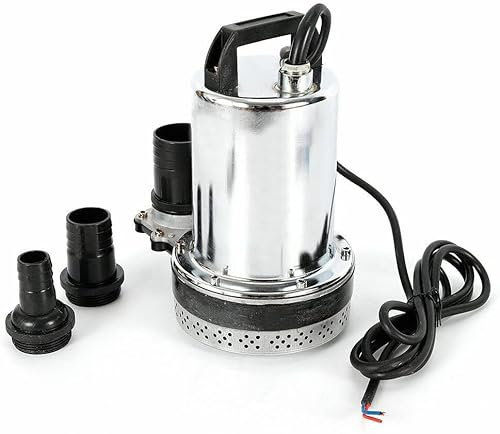 Bomba sumergible de 160 W, 12 V CC, 6000 L/H, bomba de agua de alta presión de suministro, bomba de cultivo de peces, acero inoxidable, profundidad de inmersión 0,5 – 8 m