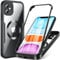 Hensinple iPhone 11 Case, Magnetic 360° Full Body Bumper, Clear Back, Built-in Screen Protector, MagSafe Compatible, Black