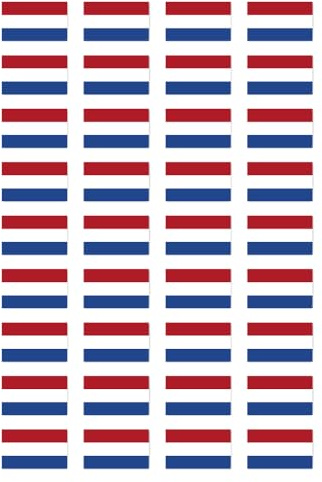 Aufkleber: 25x15 mm, 36 Stück - Flagge - Niederlande - NL - für Auto, Koffer, Laptop und mehr