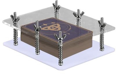 Kartenglätter, Kartenpresse | Durchsichtiges Acryl-Kartenglättgerät | Kartenkorrekturwerkzeug, Spielkartenschutz, Kartenbehälter für Papierkarten, Spielkartenzubehör