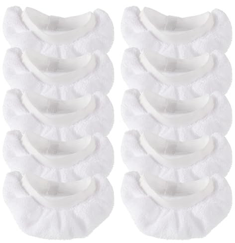 BOSHCHEN Steam Mop Pads for Handheld Steam Cleaner - Compatible with Wagner Spraytech Bissell Steam Shot Comforday PurSteam etc - Universal Reusable Washable Steam Cloth Accessories - 10 Pack