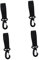 Vaguelly 4pairs Rotation Stroller Hooks Versatile Hanging Clips for Bags Keys and Wallets Easy Installation for Strollers Durable Material Black