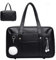 BEAHING Japanese School Bag, Large Capacity PU Leather Japanese Bag with Multi-pocket, School Handbag with Headphone Cable Hole, Zipper Shoulder Bag School Student Uniform Laptop
