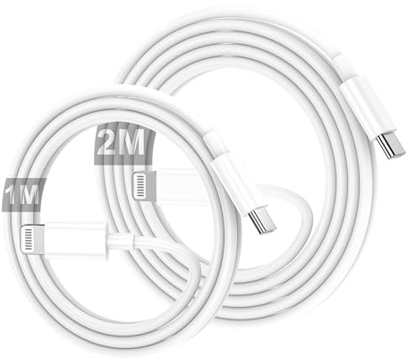 Cavo IPhone USB C Lightning, Cavo di Ricarica Rapida certificato MFI, Cavetto USB C Lightning 1M+2M 2Pezzi Per IPhone 14/13/13pro/12/12 Pro/Max/Mini/11/11 Pro/Max/Xs Max/Xs/8/8 Plus/7/6s/6 Plus/Ipad