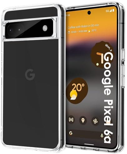 ICEDIO Ultra Clear Hülle für Google Pixel 6a 5G, Militärgeprüfte stoßfeste Handyhülle, vergilbungsbeständig, Kratzfest, weiche TPU-Rückseite, schlanke Schutzhülle mit Fallschutz