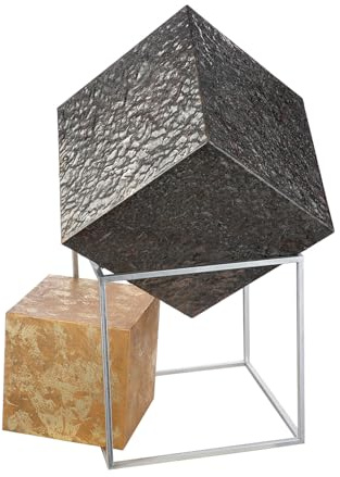 Casablanca Skulptur Cubes aus Metall - anthrazitfarben/goldfarben - metallische Optik - Höhe 50 cm - Skulpturen - Dekoration - Wohnaccessoires
