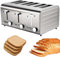 WUDLi Panificadora Comercial, Tostadora, Tostadora de Seis rebanadas con 7 ajustes de Tono de Pan, panificadora Comercial, expulsor automático, Bandeja recogemigas extraíble, para Todo Tipo de panes