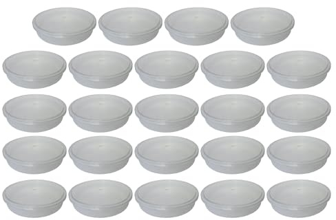TENLITE 25-Pack Clear Round Airtight Storage Containers – Professional Spool Storage Solution for 3D Printer Filament – Moisture-Resistant, Dustproof, BPA-Free & Stackable Design - (1500ml (1.5Litre))