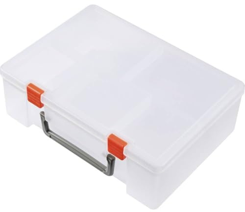 TRU COMPONENTS Sortimentskasten (L x B x H) 250 x 190 x 80 mm Anzahl Fächer: 6 variable Unterteilung, inkl. Handgriff I