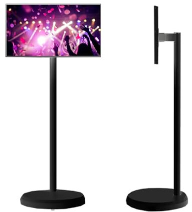Tv Portatile Mobile, Monitor Intelligente Portatile Da 21.5 Pollici, Touchscreen, Smart Touchscreen Girevole Con Telecamera, Smart Mobile Da Pavimento 64G/Black