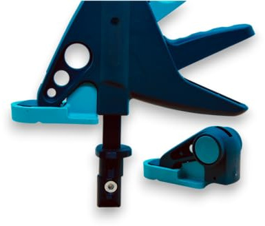 Adapter für Einhandzwinge zum Umbau als Werktischspanner für 19mm Löcher, wie Wolfcraft, Bessey EHZ, u.v.m., für Bohrungsabstand 14mm - 1 Stück