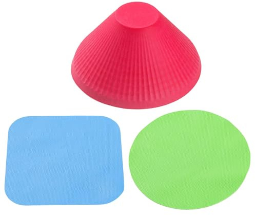 Apribarattoli antiscivolo - Set di 3 pinze in gomma, apribottiglie antiscivolo, cuscinetto rotondo ad alta aderenza per coperchi stretti, consistenza in silicone morbido | Utensile d