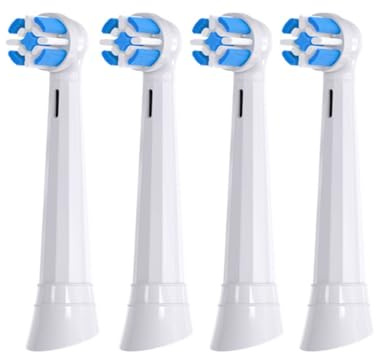 KOMA NK21 - Ersatzköpfe kompatibel mit Braun Oral-B iO Gentle Care, weiß, 4 Stück