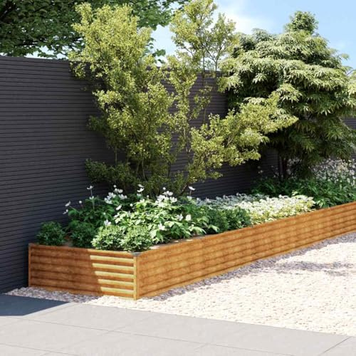 Genérico Jardinera Acero corten 579x100x36 cm