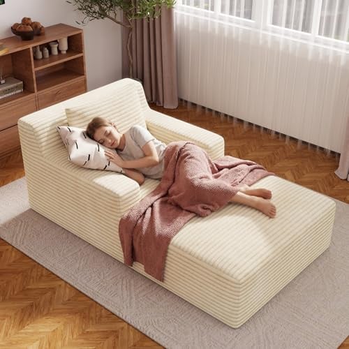 Aivermeil Boneless Sofa Cloud Sofa mit Schlaffunktion 160cm Beige
