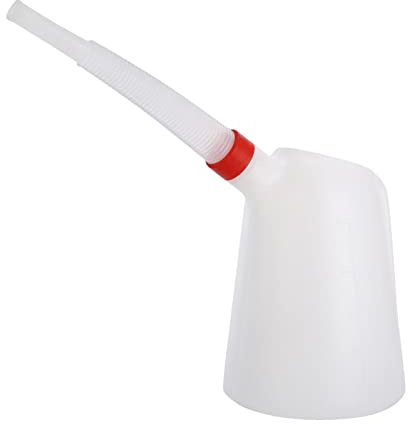 BOVUXKJH Jarra Medidora de Aceite con Boquilla Flexible Y Tapa de Plástico para Garaje Y Viajes, 5L