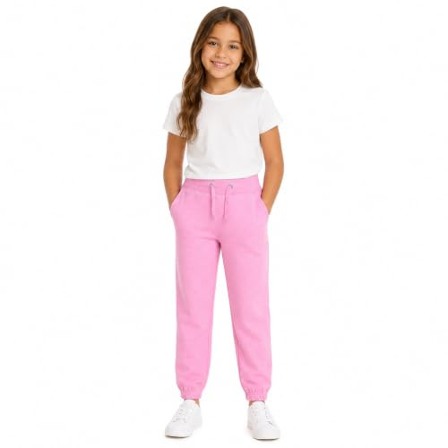 A2Z 4 Kids Boys Girls Joggers Jogging Pants Tracksuit Bottom Sweatpants Fleece Casual School Trouser Age 2 3 4 5 6 7 8 9 10 11 12 13 Years | Soft Warm Casual Fleece Jogging Pants for School and Daily Wear