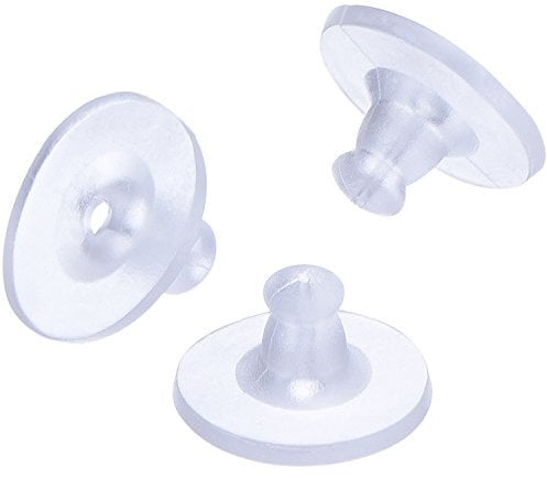 100 Packung Klar Gummi Ohrring Ohrstopper Sicherheit Rücken Kupplung Ohrring Stopper