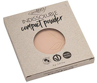 PuroBio Unlösliche Kompakte Gesichtspuder-Nachfüllung, Nr. 02 Rose, 9 g