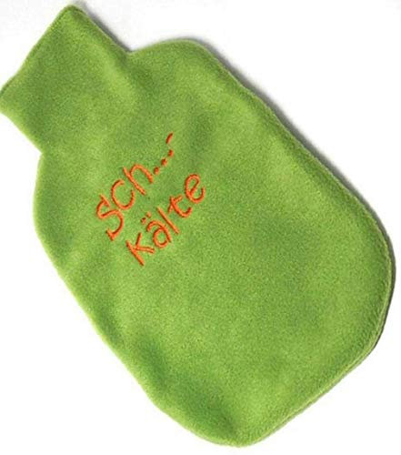 Personalisierbare Hülle für 2 Liter Wärmflasche - Fleece mit Stickerei - SCH...-KÄLTE -
