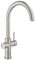 GROHE Blue Home - Starter Kit (C- Auslauf, 3 gefilterte und gekühlte Wasserarten, für GROHE Blue Filter S-Size, Bluetooth 4.0* & WIFI Datenkommunikation), supersteel, 31455DC1