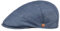 Mayser Sidney Leinen Flatcap Schirmmütze Schiebermütze Leinencap Herren - Made in The EU mit Schirm, Futter Sommer Frühling-Sommer - 59 cm blau