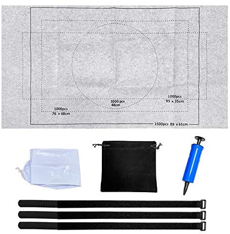 FOXNSK Puzzlematte für bis zu 1500 Teile, Grau, Filz, Puzzle-Matte, PUZZLES, 1 Set, 1500 Stück, 1500 Teile, 1 Stück, 7 Jahre und älter