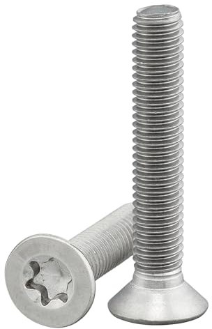 Senkkopfschraube mit Innensechsrund/Torx (ISR/TX) nach Norm ISO 14581 / DIN 965, rostfreier Edelstahl, A2, V2A, Senkschraube (25 Stück, M6 x 50 mm)