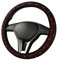 Bling Strass Lenkradbezug,MoreChioce Glitzer Kristall Auto Lenkradhülle Universal Lenkrad Abdeckung Anti-Rutsch Lenkradschutz Lenkradschoner für 15 Zoll / 38cm Lenkrad,Schwarz+Rot