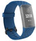 Hama Fitbit Uhrenarmband 22 mm (verstellbares Ersatzarmband für Smartwatch Fitbit Charge 3 und Charge 4, Fitbit Armband zum Tauschen, Wechselarmband aus TPU, Edelstahl Schnalle) blau